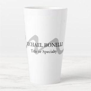 Trendy modern monogram initiaal professional latte mok