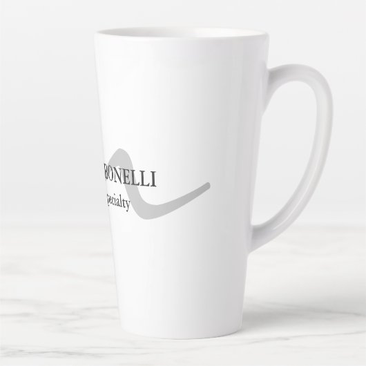 Trendy modern monogram initiaal professional latte mok (Rechts)