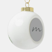 Trendy modern monogram professional keramische bal ornament (Links)