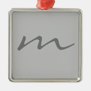 Trendy modern monogram professional metalen ornament