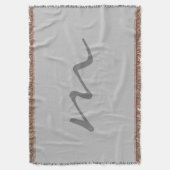 Trendy modern monogram professioneel grijs deken (Voorkant Verticaal)