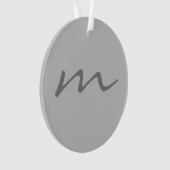 Trendy modern monogram professioneel grijs ornament (voorkant)