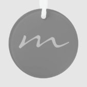 Trendy modern monogram professioneel grijs ornament (achterkant)