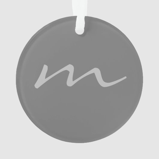 Trendy modern monogram professioneel grijs ornament (achterkant)