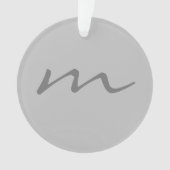 Trendy modern monogram professioneel grijs ornament (voorkant)