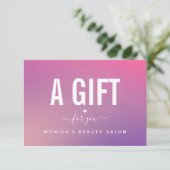 Trendy Modern Pink Gradient Beauty Salon  (Staand voorkant)