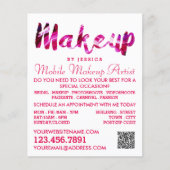 Trendy Modern Pink Makeup Artist Adverteren Flyer (Voorkant)