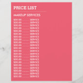 Trendy Modern Pink Makeup Artist Adverteren Flyer (Achterkant)
