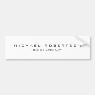 Trendy Modern Plain Minimalist Bumpersticker