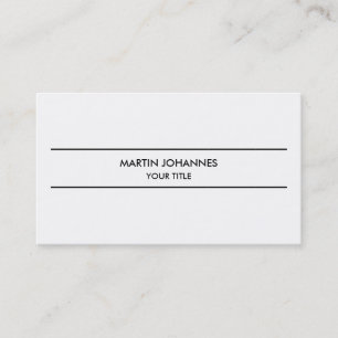 Trendy Modern Plain Simple White Visitekaartje