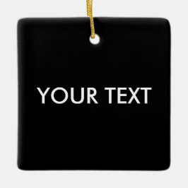 Trendy Modern Professional Custom Merk Name Black Keramisch Ornament