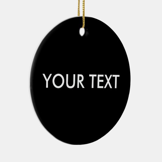 Trendy Modern Professional Custom Merk Name Black Keramisch Ornament (Rechts)