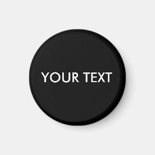 Trendy Modern Professional Custom Merk Name Black Magneet