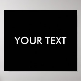 Trendy Modern Professional Custom Merk Name Black Poster