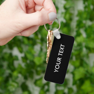 Trendy Modern Professional Custom Merk Name Black Sleutelhanger