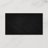 Trendy Modern Red Stripe Grey Visitekaartje (Achterkant)