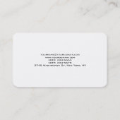 Trendy modern rood wit monogram, expressief visitekaartje (Achterkant)