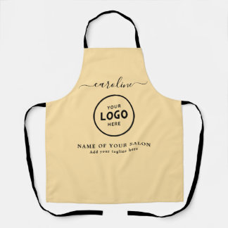Trendy Modern Salon Logo Apron Schort