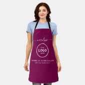  Trendy Modern Salon Logo Apron Schort (Gedragen)