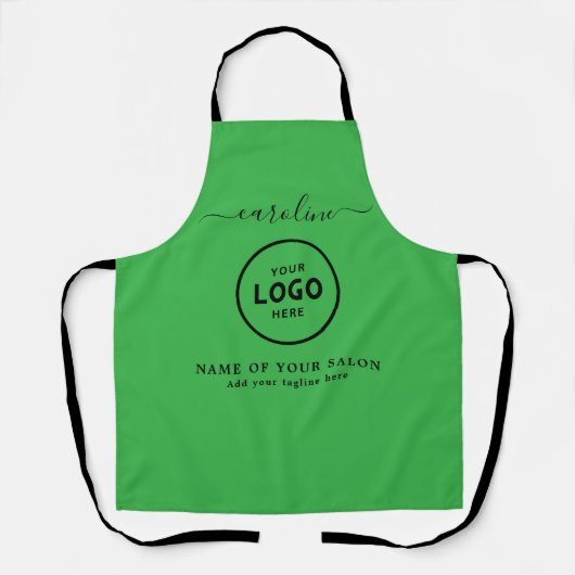 Trendy Modern Salon Logo Apron Schort (Voorkant)