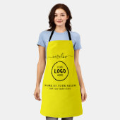 Trendy Modern Salon Logo Apron Schort (Gedragen)