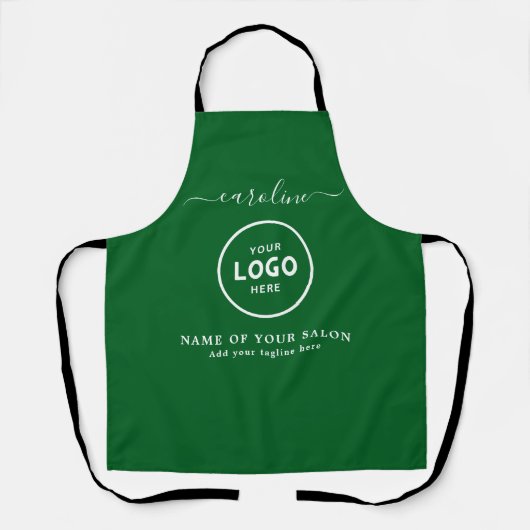 Trendy Modern Salon Logo Apron Schort (Voorkant)