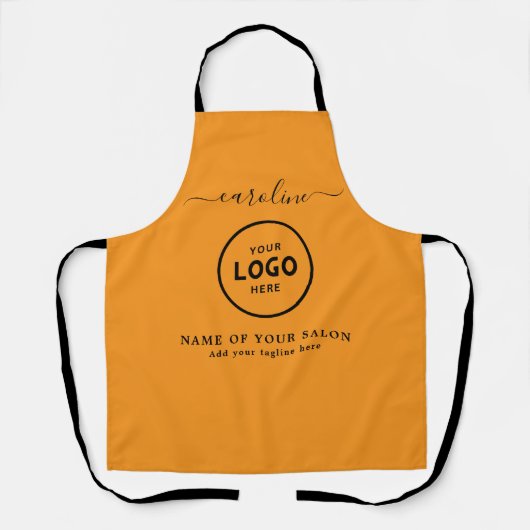  Trendy Modern Salon Logo Apron Schort (Voorkant)