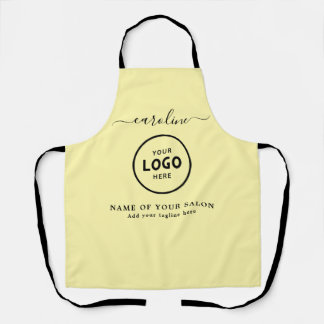 Trendy Modern Salon Logo Apron Schort