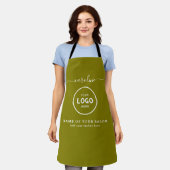 Trendy Modern Salon Logo Apron Schort (Gedragen)