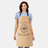 Trendy Modern Salon Logo Apron Schort (Gedragen)