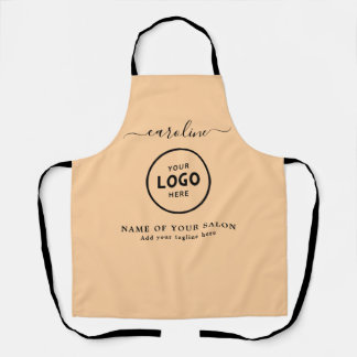 Trendy Modern Salon Logo Apron Schort