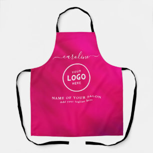 Trendy Modern Salon Logo Schort