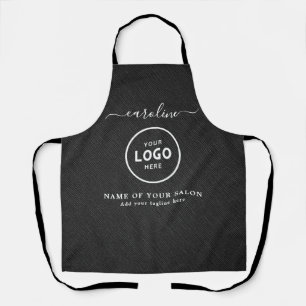 Trendy Modern Salon Logo Schort