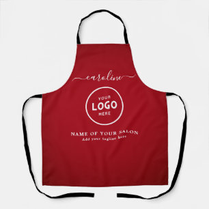 Trendy Modern Salon Logo Schort
