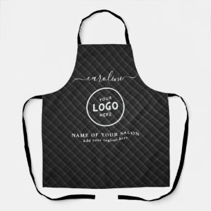Trendy Modern Salon Logo Schort
