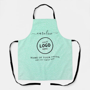Trendy Modern Salon Logo Schort