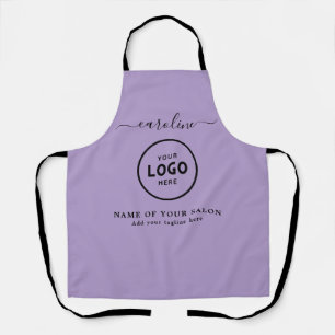 Trendy Modern Salon Logo Schort