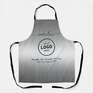 Trendy Modern Salon Logo Schort