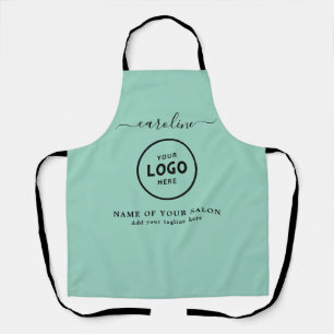 Trendy Modern Salon Logo Schort