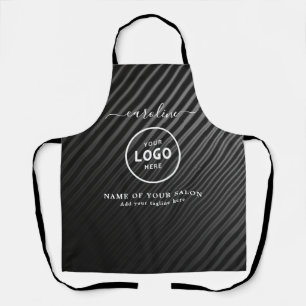 Trendy Modern Salon Logo Schort