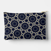 Trendy Modern Sapphire & Pearls Abstracte Dot Art Etui (Achterkant)