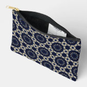 Trendy Modern Sapphire & Pearls Abstracte Dot Art Etui (Open)