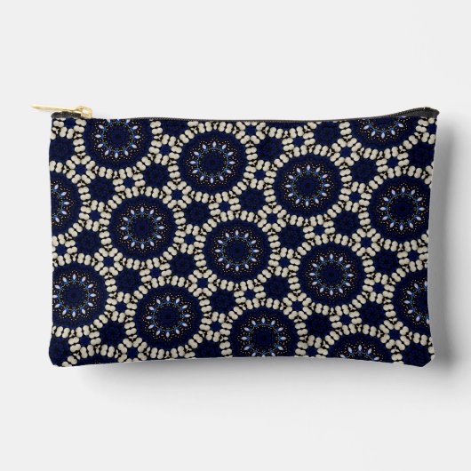 Trendy Modern Sapphire & Pearls Abstracte Dot Art Etui (Voorkant)