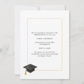 Trendy Modern Script Arch Photo Graduation Aankondiging (Achterkant)