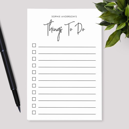 Trendy Modern Script minimalistische dingen om te Post-it® Notes
