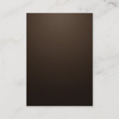 Trendy modern SEPİA bruin monogram Visitekaartje (Achterkant)