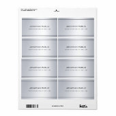 Trendy Modern Silver Sjabloon Verzendadres Etiket (Full Sheet)