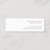 Trendy Modern Simple Professional Sjabloon Elegant Mini Visitekaartje (Achterkant)