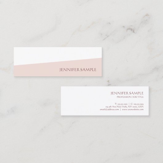 Trendy Modern Simple Professional Sjabloon Elegant Mini Visitekaartje (Voorkant / Achterkant)