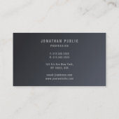 Trendy Modern Simple Template Elegant Dark Grey Visitekaartje (Achterkant)